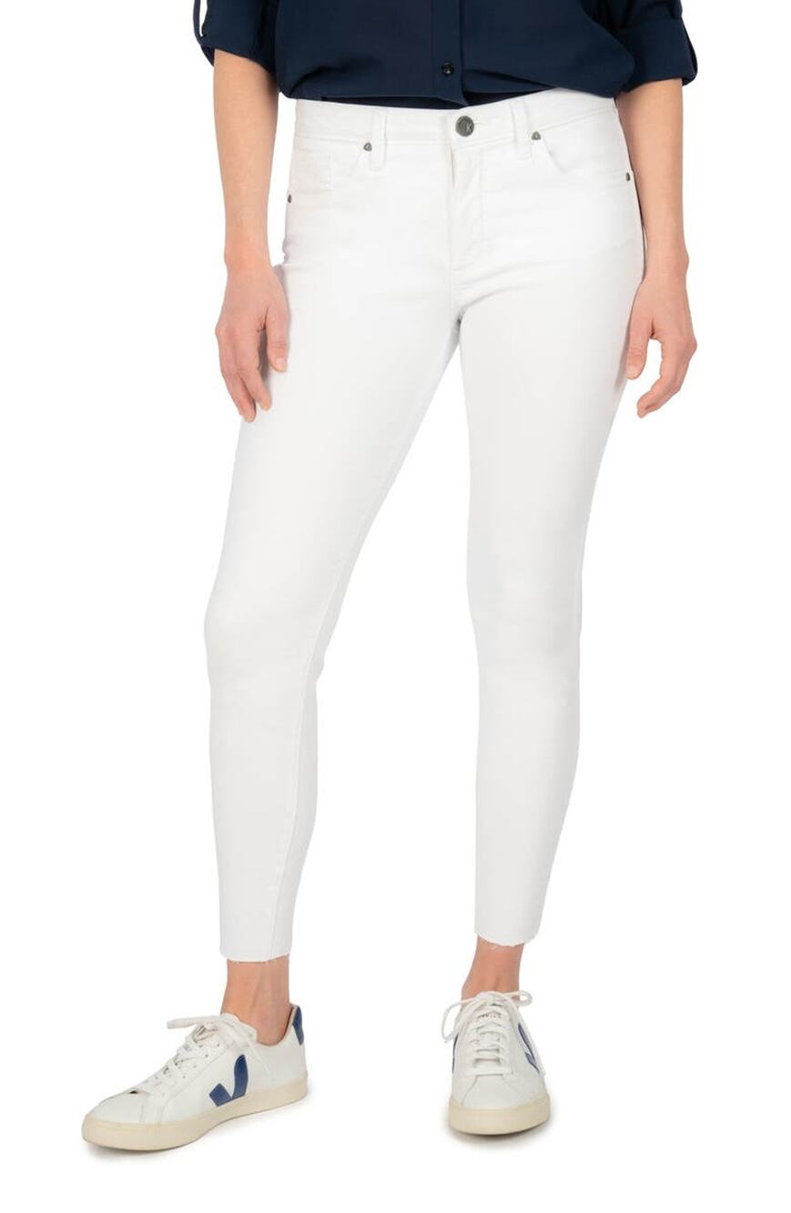 Kut from the Kloth Donna Ankle Skinny in White Denim Jeans
